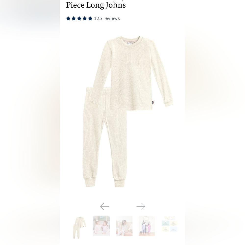 City Threads Oatmeal Base Layer Set